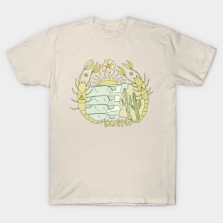 scorpio surfy zodiac // retro surf art by surfy birdy T-Shirt